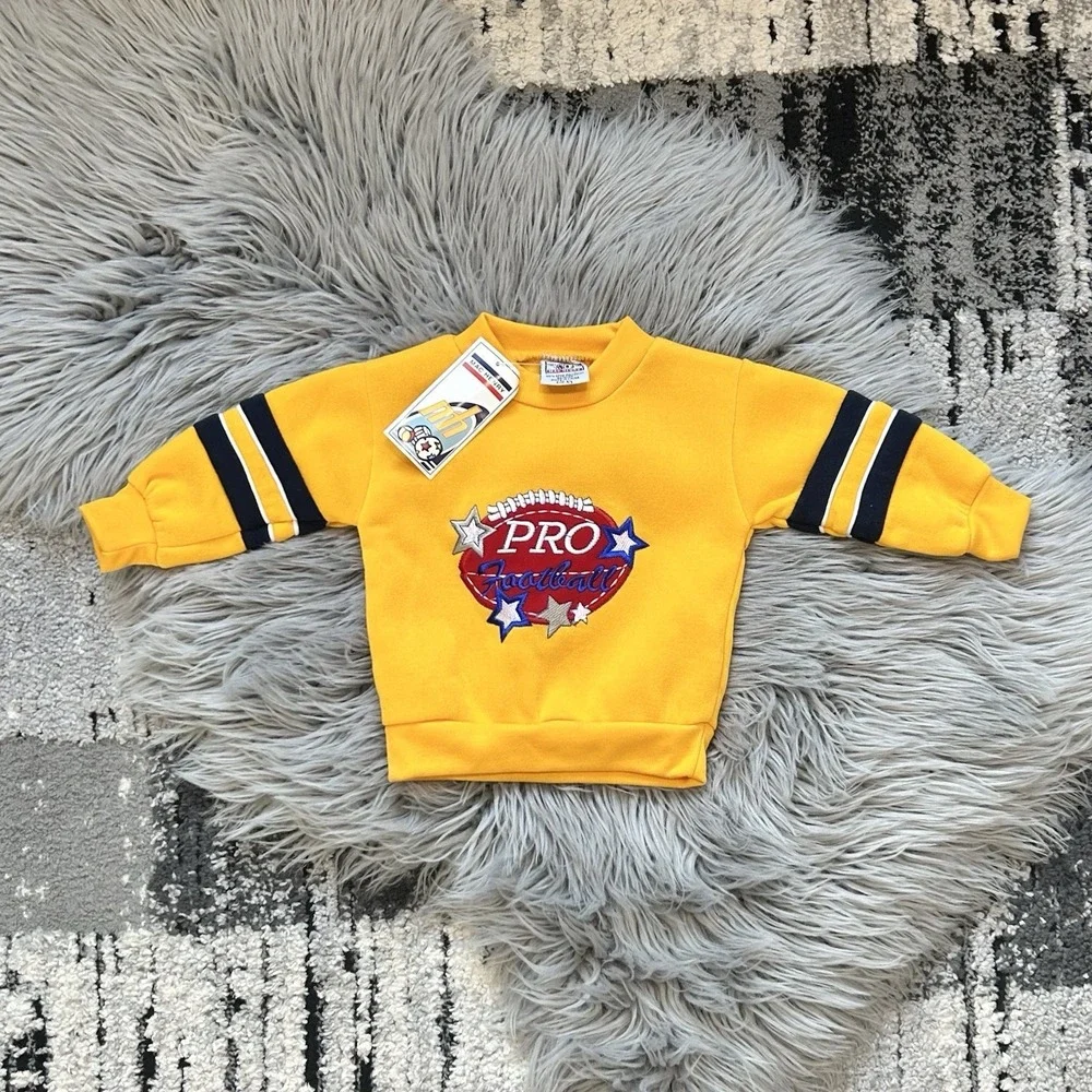 Vintage Mac Henry Infant Pullover Football Themed Sweatshirt New With Tags 6/9 M